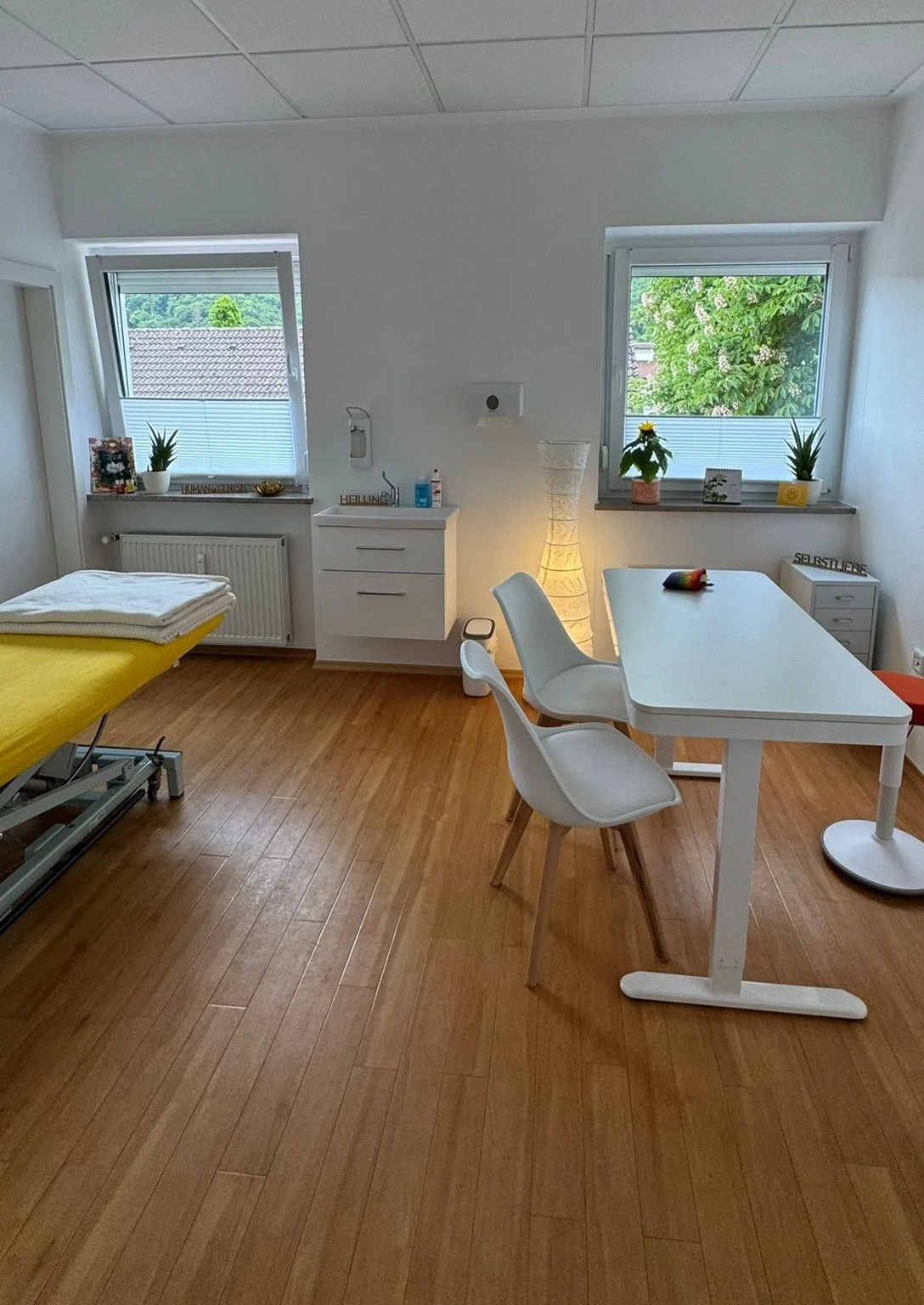 Aufnahme des Behandlungsraums der Naturheilpraxis Seelengarten